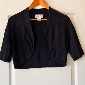 Jessica McClintock Black Cropped Bolero Shrug